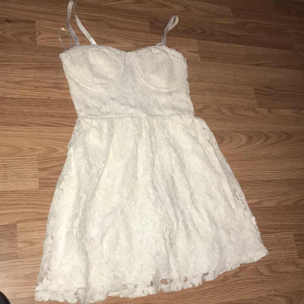 White mini dress